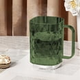 thumbnail image 6 of Toothbrush Cup Transparent PET Handle – Geometric Design • Metal Base • 450ml Capacity • Modern Bathroom Wash Cup • White Green Gray Brown – Durable Stylish Mouthwash Cup, 6 of 6