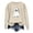 Beige, variant on Gunia Women'S Halloween Ghost Sweatshirt Ladies' Long Sleeve Autumn Graphic Cute Printed Lightweight Hoodie Pullover Tops Fall Fashion Clothes Beige S-2Xl