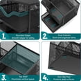 thumbnail image 3 of INTIGE Metal Mesh Pen Organizer with 2 Drawers and 5 Compartments, Versatile Pen Holder, Office Desk Organizers, 3 of 6
