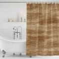 thumbnail image 3 of Brown Wooden Shower Curtain, Waterproof Shower Curtains for Bathroom, Vintage Western Country Wooden Plank Washable Fabric Bathtub Curtain Set Bath Decor with 12 Hooks Standard 72"x72", 3 of 8