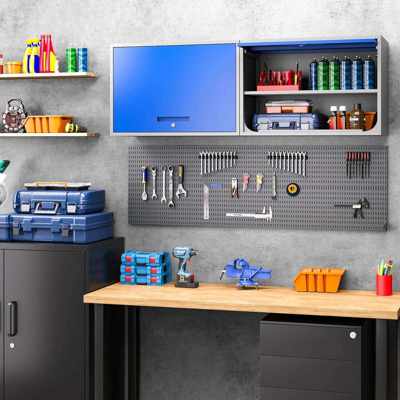 Wall mounted garage storage discount