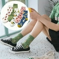 thumbnail image 4 of 5 Pairs Pattern Funky Novelty Socks, Fun Socks for Women, Lightweight Colorful Patterned Crew Socks, 4 of 5