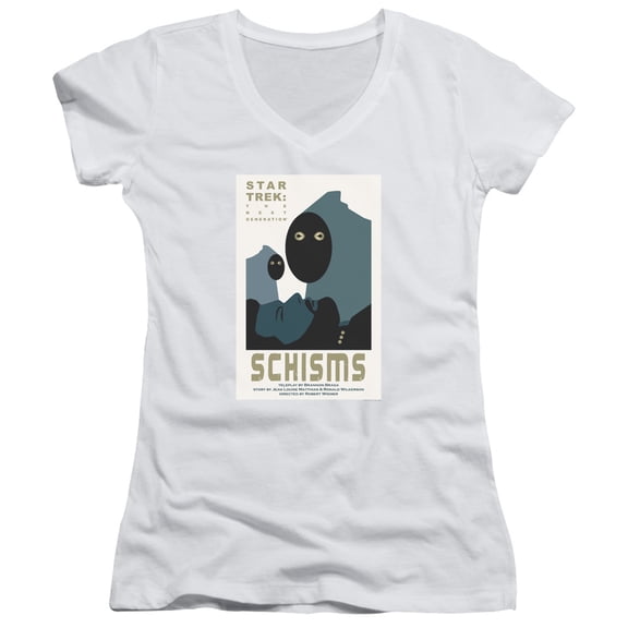 Star Trek Tng Season 6 Episode 5 Junior Women's V-Neck T-Shirt White