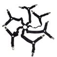 thumbnail image 3 of 2 uds correas de soporte para sábanas, pinzas para sábanas entrecruzadas ajustables banda elástica sábana ajustable sujetar tirantes pinzas, 3 of 5