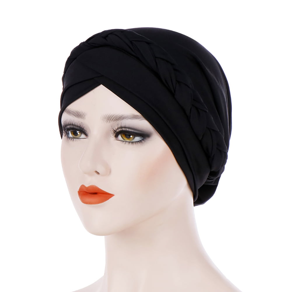 Muslim Women Pearl Drill Hat Bonnet Wrap Hijab Turban Cap Beanie Head Scarf Hats 