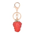 thumbnail image 4 of Colgante de resina y accesorio para bolso, llavero con dije de fresa rosa, 4 of 7