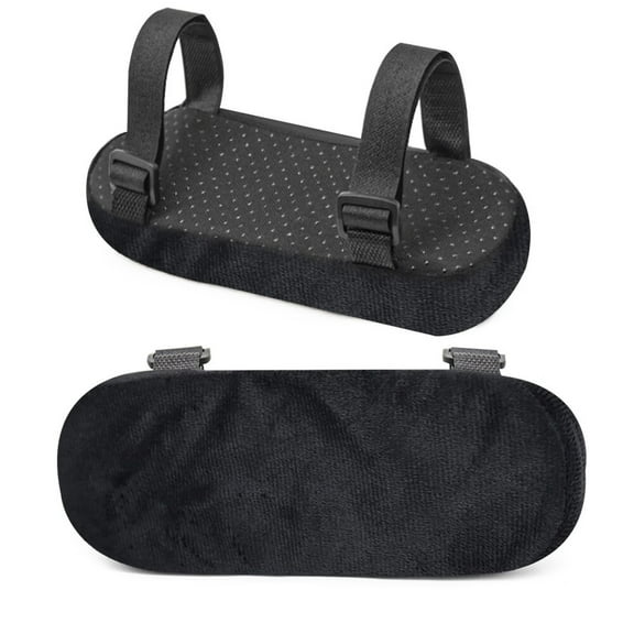 Set of 2 Soft Office Chair Arm Covers Memory Foam,Elbow Support Wheelchair Armrest Pads,Chair Arm Rest Pads Cushions for Computer Gaming Desk Chairs Forearms Pressure Relief,Black