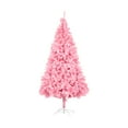 thumbnail image 2 of Pink Artificial Christmas Tree, 6ft Unlit Full PVC Holiday Tree with Metal Stand, Easy to Assemble, Perfect for Bedroom, Living Room, or Party Decoration, 2 of 8