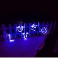 thumbnail image 5 of Letter Neon Lights, LED Neon Night Light Neon Lights Wall Decorative Night Light for Kids Bedroom Battery USB Operated Purple, 5 of 8