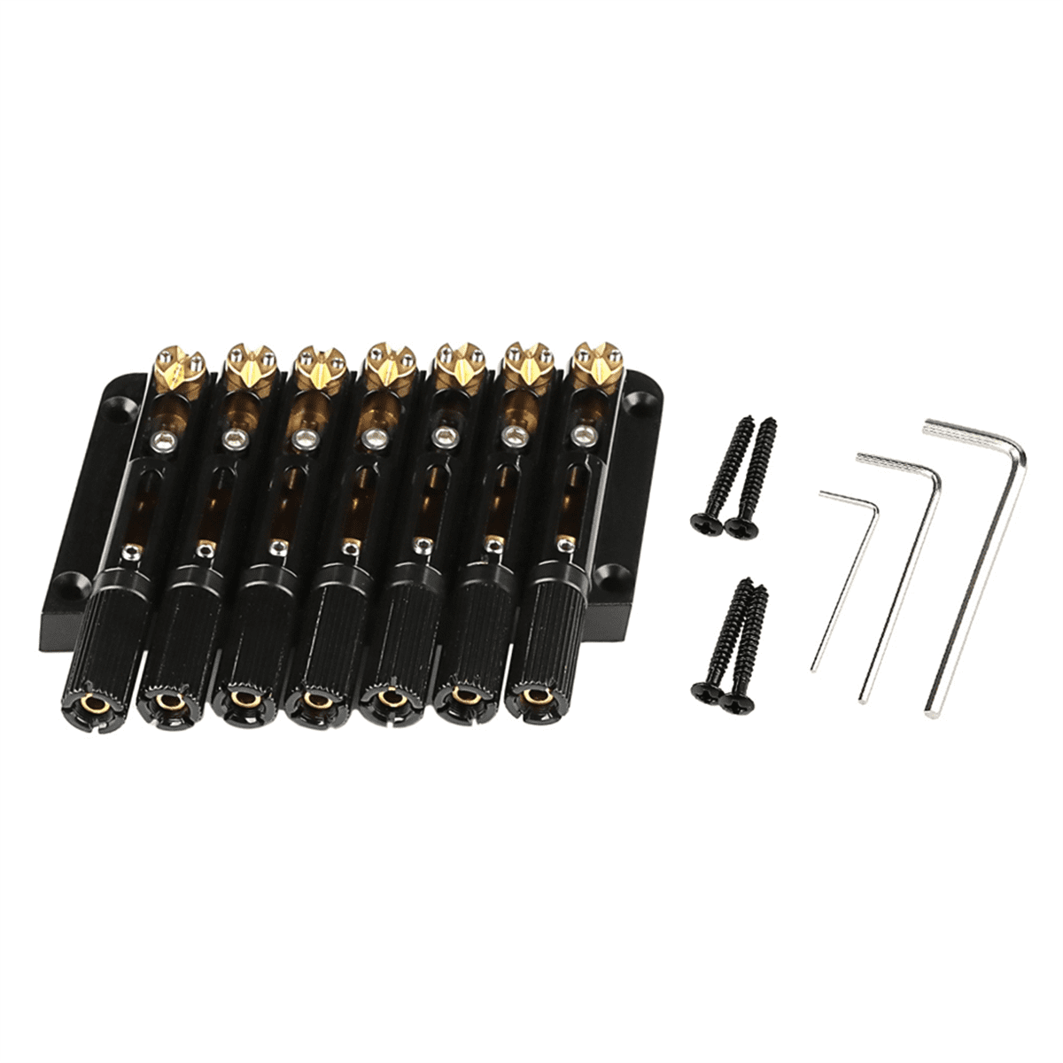 Headless Guitar Bridge Oblique 7 Strings Metal Saddle Electric Parts