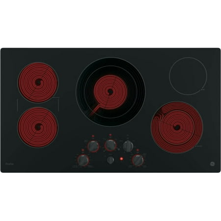 GE Profile - 36" Built-In Electric Cooktop - Black