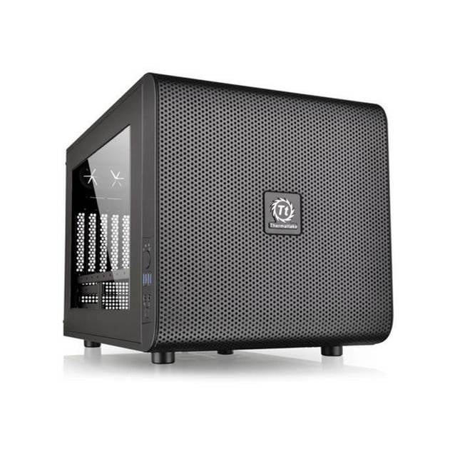 Thermaltake Core V21 Matx Small Form Factor Cube Desktop Computer Chassis Ca 1d5 00s1wn 00 Walmart Com Walmart Com