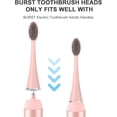 thumbnail image 3 of Shiyou Têtes de Brosse à Dents de Rechange pour Brosse à Dents Électrique Burst Adultes avec Capuchons Anti-Poussière, Poils Doux au Charbon pour Nettoyage en Profondeur, Élimination de la Plaque et Blanchiment des Dents, 5 Unités, Or Rose, 3 of 4
