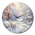 thumbnail image 4 of Designart "Frosty River Hush" Landscapes Oversized Wall Clock, 4 of 5