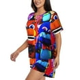 thumbnail image 2 of Lsque Five Nights At Freddy'S Women's Short-Sleeved Pajama Set - 2 Piece Soft and Lightweight Sleepwear Set-4X-Large, 2 of 9