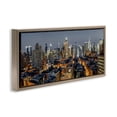 thumbnail image 3 of Stupell Industries Evening in New York City Brown Framed Floater Canvas Wall Art design by Assaf Frank, 11 x 25, 3 of 9