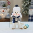 thumbnail image 2 of AYktou Snowman Christmas Decorations 11in Blue Snowman Doll Plush Standing Doll Christmas Ornaments for Fireplaces Home Decoration Children's Gift, 2 of 5