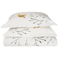 thumbnail image 2 of Swallow Cotton Embroidered Nature 3-Piece Duvet Cover Set, 2 of 4
