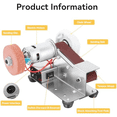 thumbnail image 2 of US Plug,Mini Belt Sander-Power Belt ,Small Bench Belt Sander Machine,7 Gear Adjustable Speed Electric Belt Sander, 2 of 7