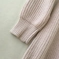 thumbnail image 6 of Women V Neck Shoulder Drop Long Sleeve Waistband Woolen Dress Women's Knitted Dress Autumn And Winter New Distressed Sweater Dress Women Sweater Dresses for Women Wrap plus Size Dresses Cute Dresses, 6 of 8
