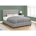 thumbnail image 3 of Monarch Specialties Bed, Queen Size, Platform, Bedroom, Frame, Upholstered, Linen Look, Wood Legs, Grey, Transitional, 3 of 4