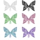 thumbnail image 3 of Guardurnaity Disfraz de ala de hada de Halloween destaca con hilo de filigrana Vestido de ala de hada de mariposa Accesorios de disfraces rosa, 3 of 6