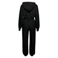 thumbnail image 4 of Women's Hoodie Set Hooded Long Sleeve Sports And Leisure Two Piece Set Women Suites for Work Womens plus Size Overalls Two Suit Misses Business Suits plus Size Pant Suits Pinstripe Women's Suits, 4 of 4