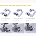 thumbnail image 4 of Dvkptbk Presser Sewing 9Pc Rolled Hem Pressure Foot Sewing Machine for Low Shank Adapter Home & Garden, 4 of 7