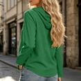 thumbnail image 4 of Zeijnsda Womens Hooded Coats Women's Thin Comfy Loose Hooded Cardigan Solid Color Cotton Linen Daily Outings Hoodies Fashion Button Long Sleeved Shirts, 4 of 7