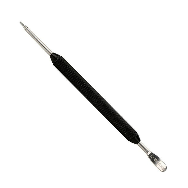 Espátula de acero inoxidable para café con leche, herramienta de barista, color negro