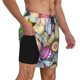 thumbnail image 2 of Balery Colorful Easter Eggs Bañador para hombre, shorts de playa de secado rápido con entrepierna y forro de compresión-Medium, 2 of 6