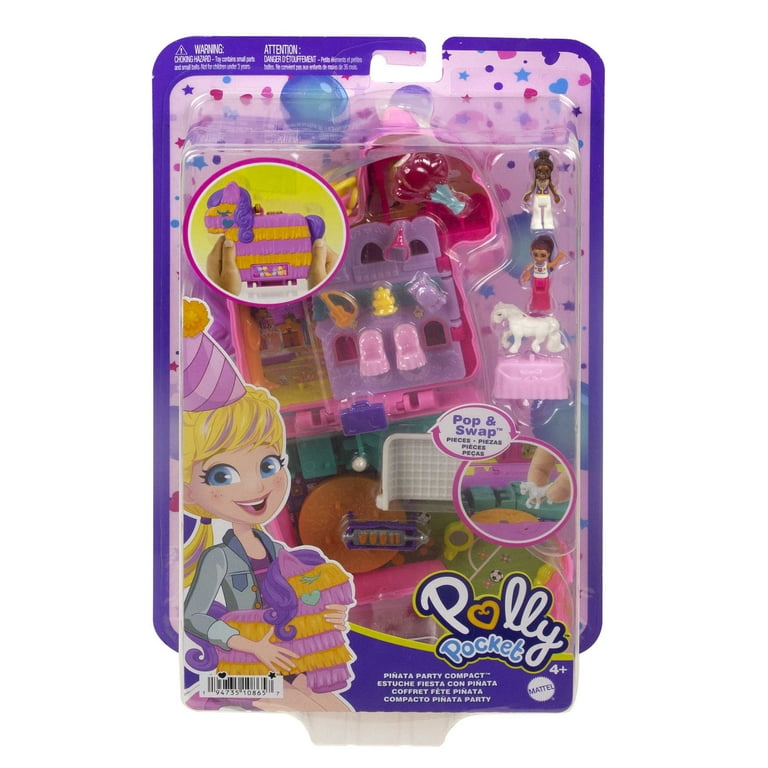 Polly Pocket Compact Playset, Pinata Party with 2 India