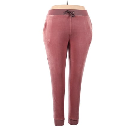 Pre-Owned White Mark Women's Size 1X Plus Velour Pants