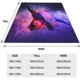 thumbnail image 6 of Fuzzy Throw Blanket 350 GSM Fleece Ultra-Soft Microfiber Blanket for Adults Kids Gift Couch, Sofa, Bed Whale Galaxy 50"x40", 6 of 6