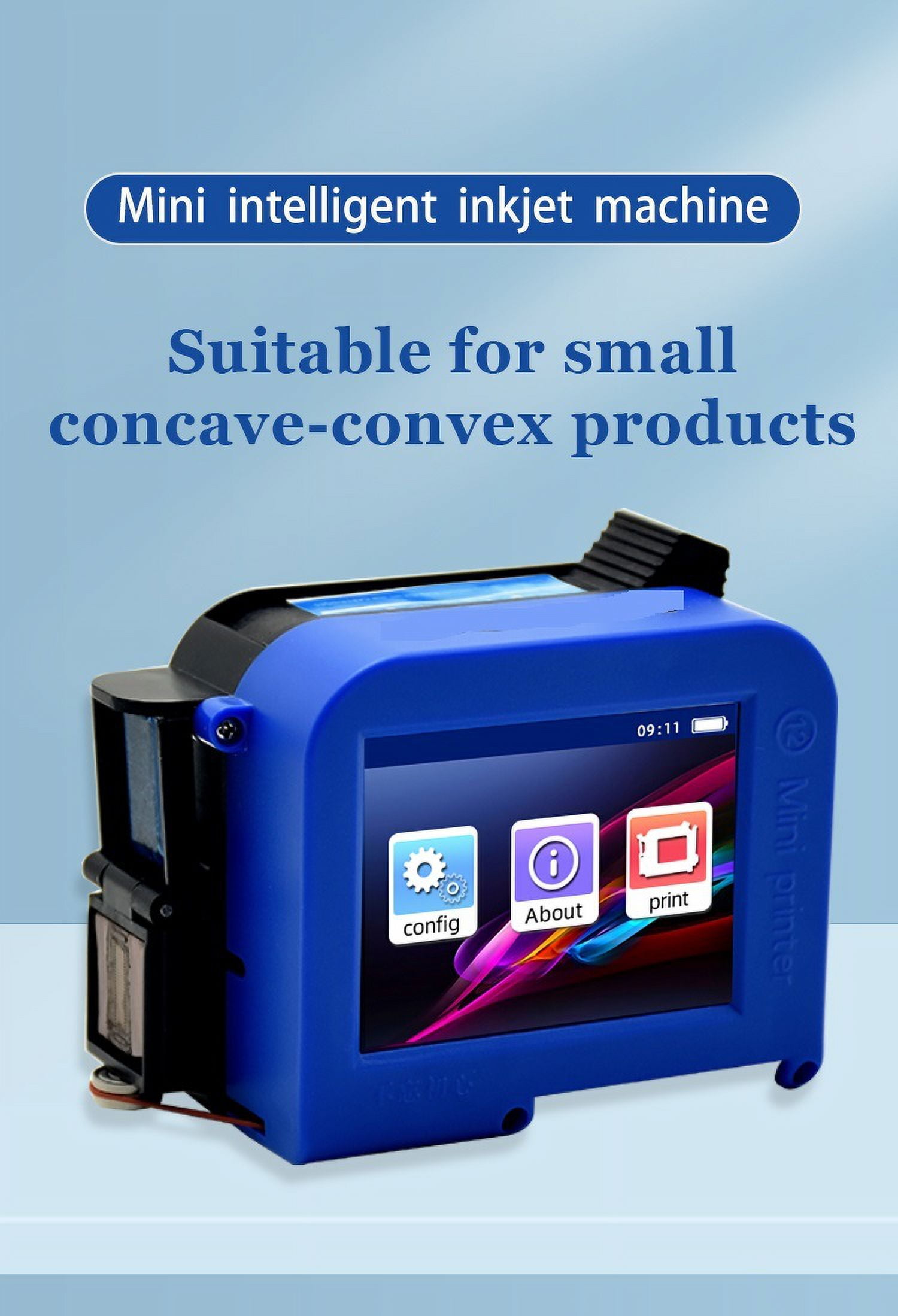 Portable Mini Label Printer 12.7mm Handheld Batch Number QR Code Packaging Bag Printing Encoder ,Versatile Surface Compatibility