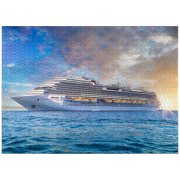 MyPuzzle - Cruise Ship In The Caribbean - Premium 1000 Piece Jigsaw Puzzle for Adults