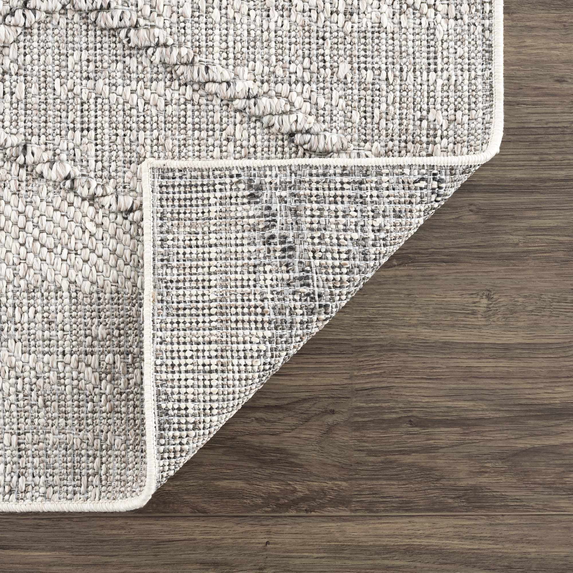 BoutiqueRugs Baqer Farmhouse Area Rug - Outdoor Safe - Beige, Taupe - 5' x 7'
