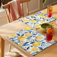 thumbnail image 4 of Summer Lemon Placemats Set of 12 Spring Pastoral Watercolor Fruit Blue Yellow Place Mats Indoor Wipeable Table Mats Washable Dining Table Placemats for Kitchen Holiday Party Home Decor 13x19 Inch, 4 of 9