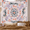 Off-white, variant on Orange Bohemian Tapestry Wall Hanging, Mandala Floral Medallion Hippie Tapestry with Light Brown Aesthetic Wreath Design, Cream Wall Decor Blanket for Bedroom Home Dorm