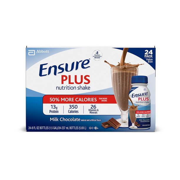Ensure Plus Nutrition Milk Chocolate Meal Replacement Shakes with 13g