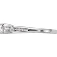 thumbnail image 4 of 14K White Gold Lab Grown Diamond Si1/Si2, G H I, 3-Stone Complete Eng Ring (Size 7) Made In India rm2976e-038-7cwlg, 4 of 5