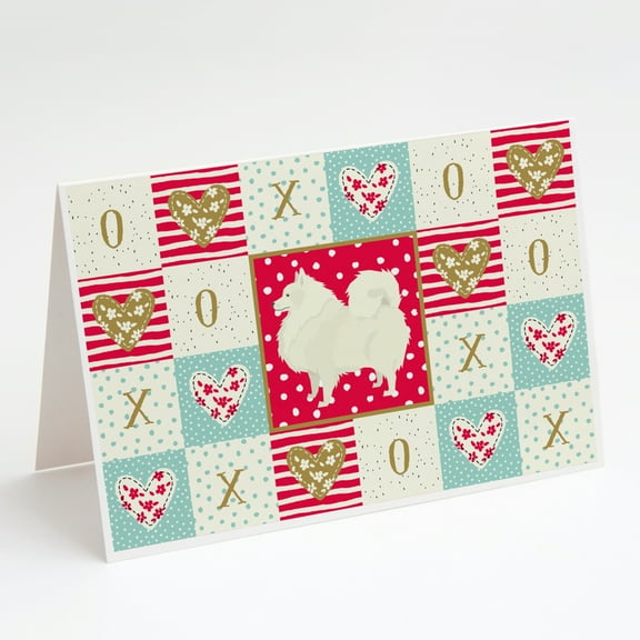 Spitz Love Greeting Cards and Envelopes Pack of 8