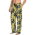 thumbnail image 2 of Uemuo Orchids Flowers Pattern Men's Wide Leg Palazzo Lounge Pants with Pockets Light Weight Loose Comfy Casual Pajama Pants-Medium, 2 of 9