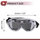 thumbnail image 4 of Gafas de montar para motocicleta plegables de PC PU esponja para motocross y ATV, lente tono plateado, marco blanco, 4 of 6