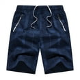 thumbnail image 1 of toraway Mens Spring And Summer Street Leisure Sports Multi Pocket Drawstring Stretch Waist Color Cargo Shorts XL, 1 of 2