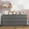 thumbnail image 4 of Resenkos 9-Drawer Wood Dresser for Bedroom, Stylish Chest of Drawers Storage Organizer, Living Room, Gray, 4 of 15