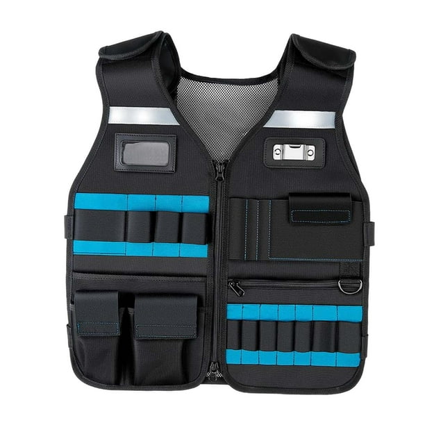 Tool Vest with Pockets Safety Work Vest Oxford Cloth Tool Pouch