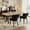 Black4PCS, variant on KATBOC 71in Farmhouse Dining Table Set with 4 Modern Boucle Chairs, Rustic X-Leg Design & Ergonomic Seating, Scratch-Resistant Easy Assembly for Kitchen Dining Room, Black