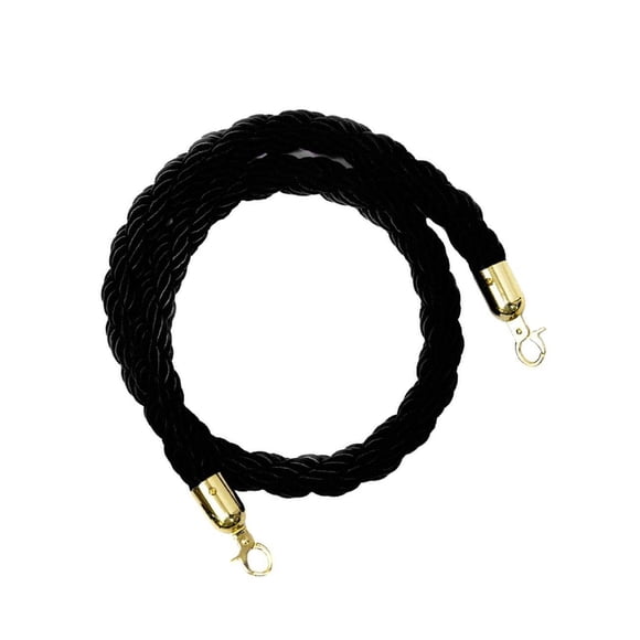 Xingzhi Rope Barriers - Heavy Duty Crowd Control Stanchions 2m Black