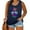 Blue, variant on Jmters Women's Plus Size Summer Pineapple Sunglasses Tees Sleeveless Vacation T Shirt Tank Tops Hawaiian Graphic Printed